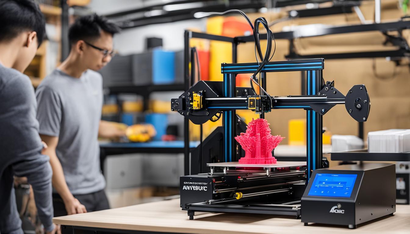پرینتر سه‌بعدی Anycubic در کارگاه ساخت سازه‌های ساختمانی با جزئیات دقیق