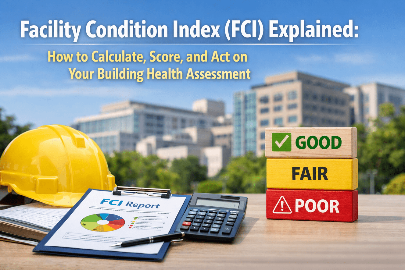نمودار شاخص وضعیت تسهیلات (FCI) برای مقایسه وضعیت سلامت ساختمان‌های مختلف