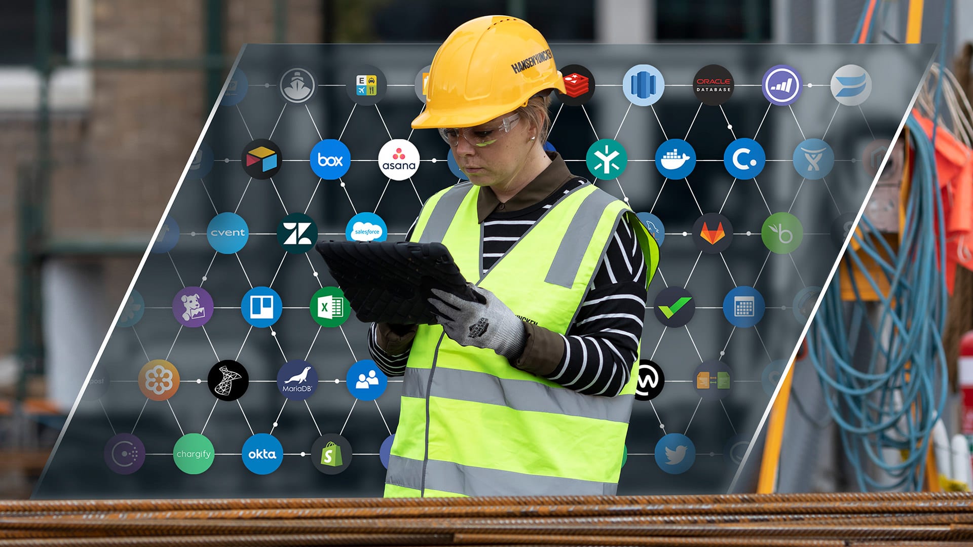 اکوسیستم فناوریهای یکپارچه در صنعت ساخت و ساز شامل BIM، AI و IoT