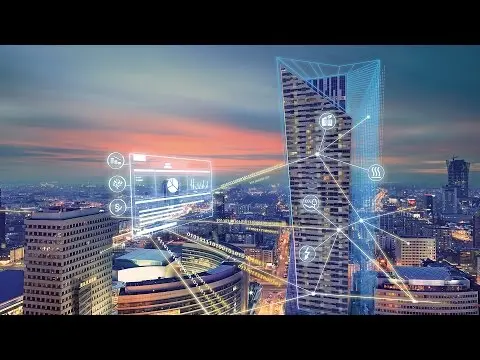 سیستم کنترل هوشمند ساختمان با نمایشگر دیجیتال و دکمههای تنظیم