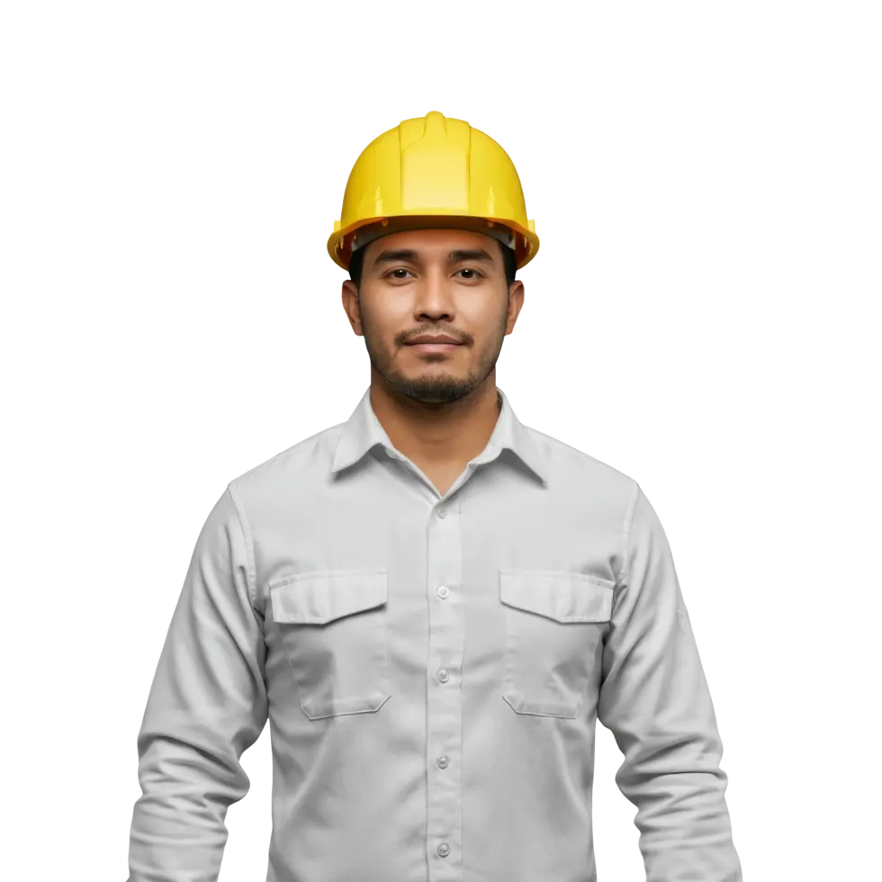 کارگر ساخت‌وساز در حال اجرای پروژه با دقت و حرفه‌ای